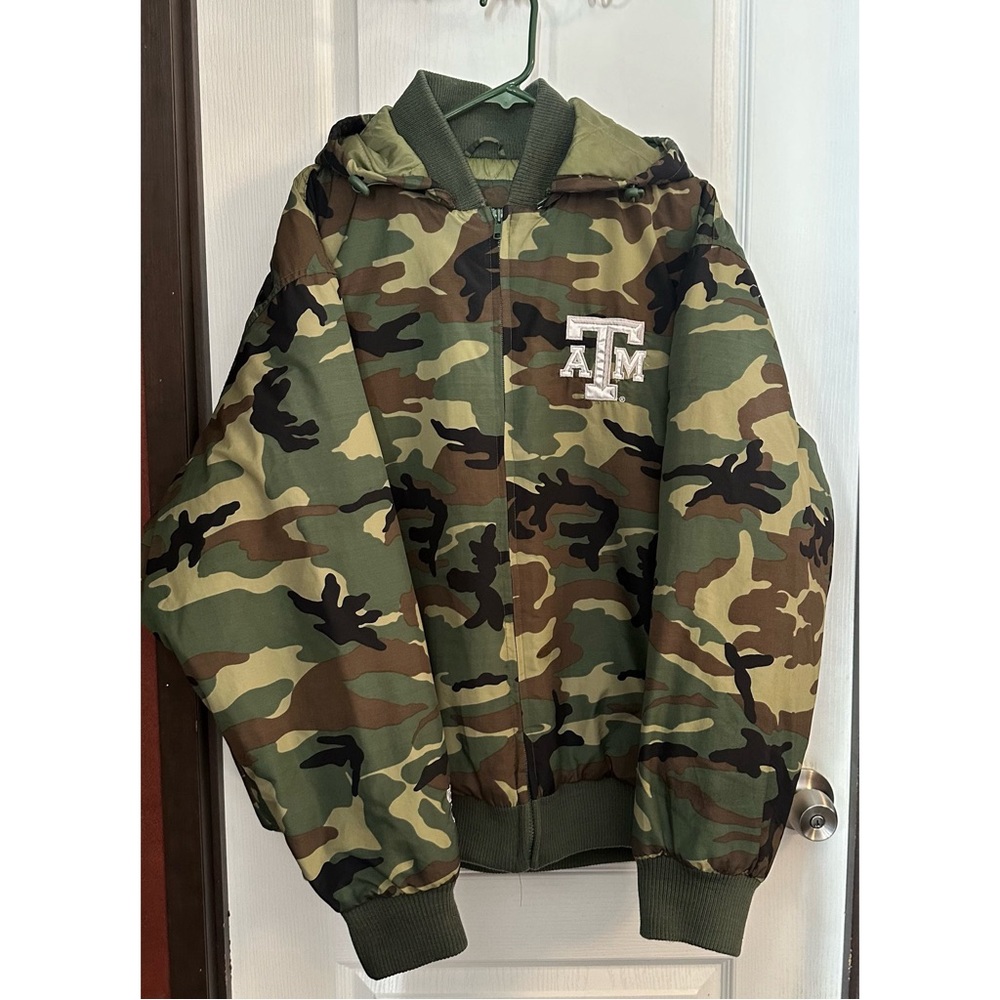 Aggies Collage camouflage hooded jacket